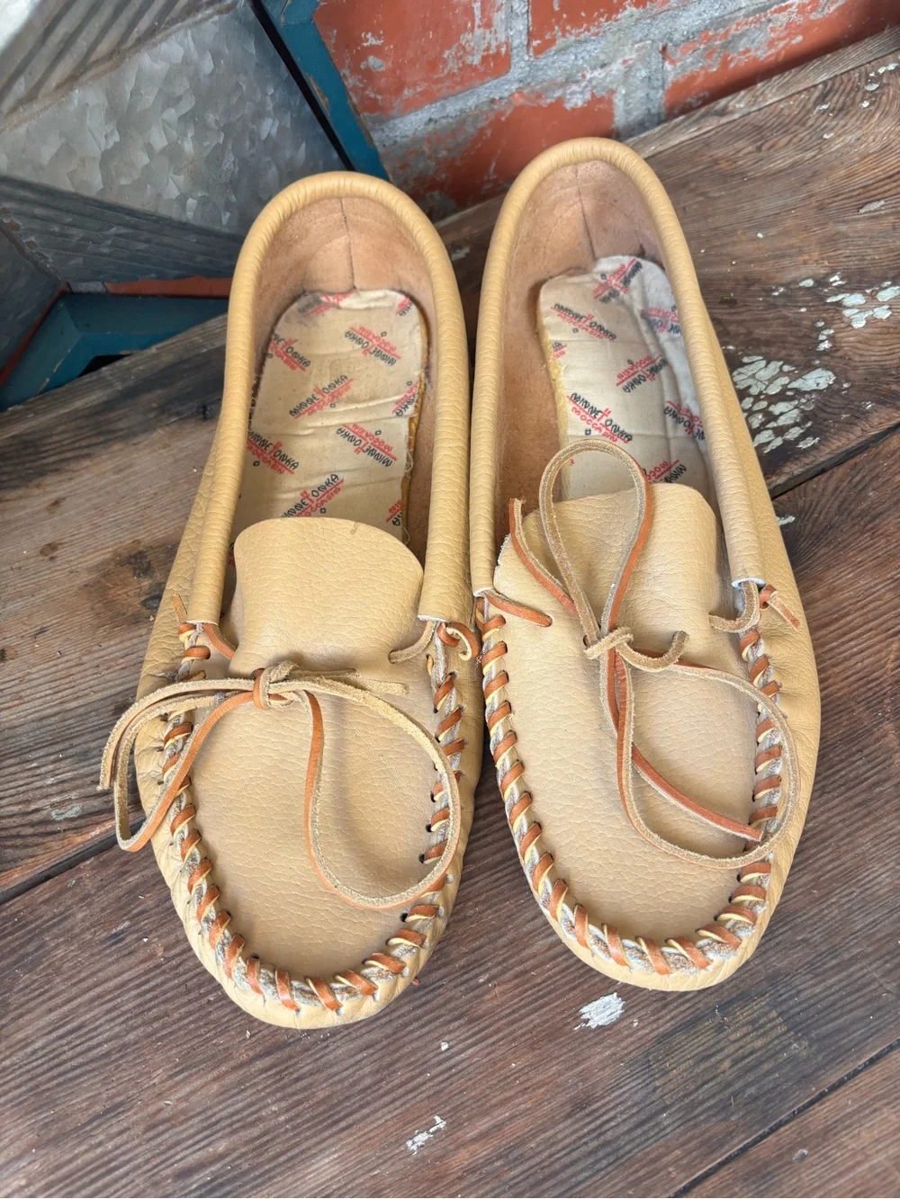 Minnetonka Moccasins Double Deerskin Soft Sole 706 Men’s Size 13
